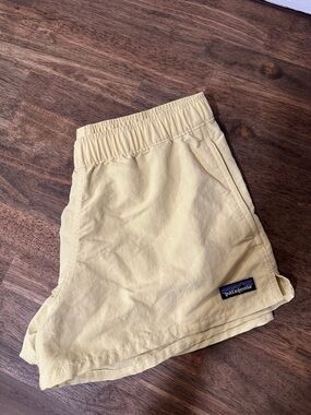 Patagonia Pale Yellow Elastic Waist Shorts